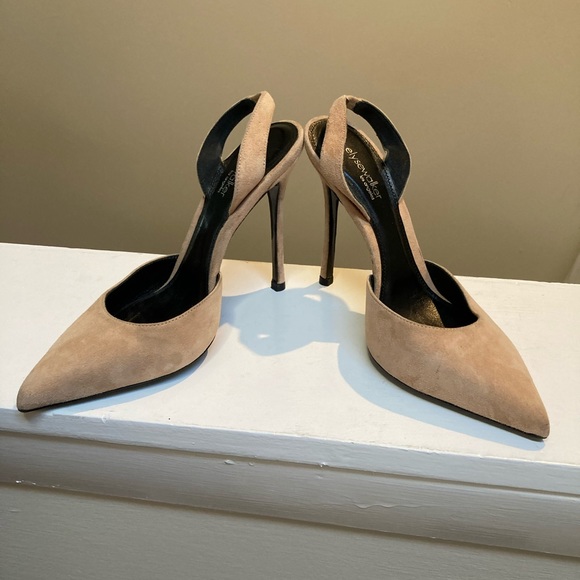 Elyse Walker Los Angeles. Style “Lady”. Sling Back Pumps Size 37 (6.5 US) Tan - Picture 4 of 12